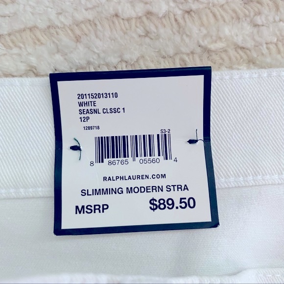 NWT Ralph Lauren Slimming Modern Straight petite jeans - Picture 7 of 15